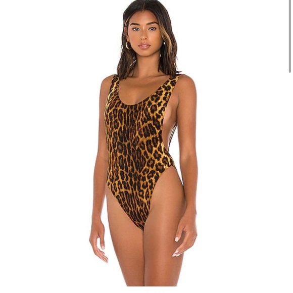 norma kamali leopard one piece